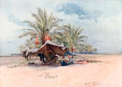 Bir Bedevi Çadırı (renkli lito) by Walter Frederick Roofe Tyndale