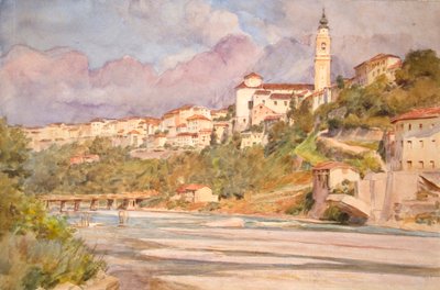 Belluno, İtalya 1925 (suluboya) by Walter Frederick Roofe Tyndale