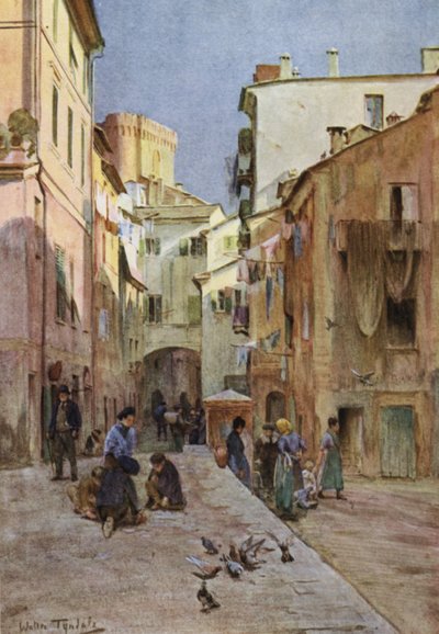 La Piazza, Sestri Levante (renkli taş) by Walter Frederick Roofe Tyndale