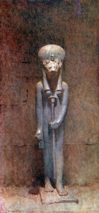 Sekhet (renkli lito) by Walter Frederick Roofe Tyndale