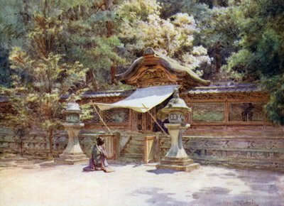 Tapınak Çiti ve Kapısı, Higashi Otani, Kyoto by Walter Frederick Roofe Tyndale