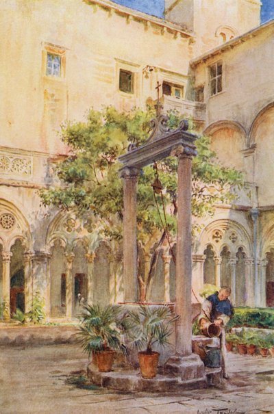San Domenico Manastırları, Ragusa (renkli taş baskı) by Walter Frederick Roofe Tyndale