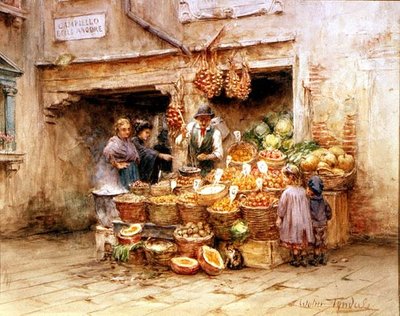 Meyve Tezgahı (suluboya) by Walter Frederick Roofe Tyndale