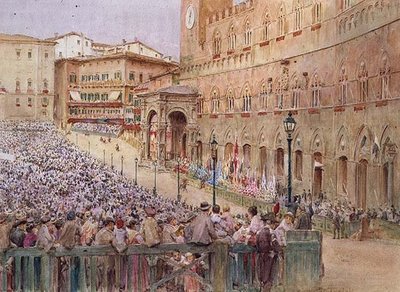 Palio, Siena (suluboya) by Walter Frederick Roofe Tyndale