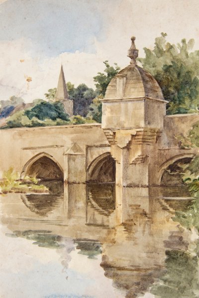 Şehir Köprüsü, Bradford-on-Avon (suluboya) by Walter Frederick Roofe Tyndale
