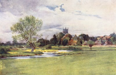 Wessex: Bere Regis (renkli lito) by Walter Frederick Roofe Tyndale