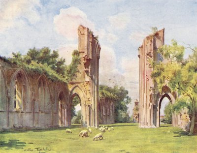Wessex: Glastonbury Manastırı (renkli taş baskı) by Walter Frederick Roofe Tyndale