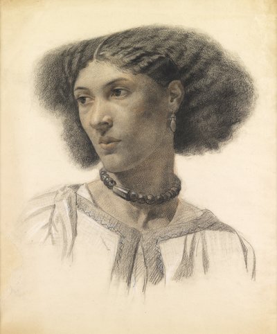 Bayan Fanny Eaton (kağıt üzerinde renkli tebeşirler) by Walter Fryer Stocks