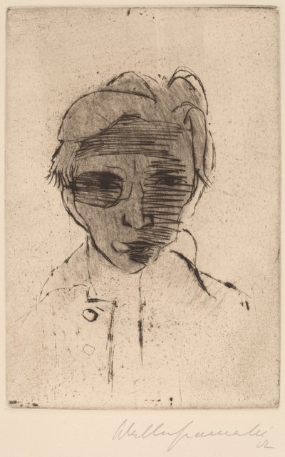 Kasvetli Yüz, Otoportre by Walter Gramatte