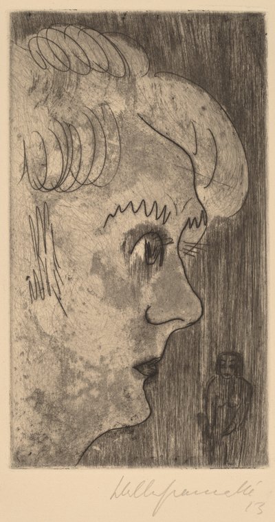 Profilde Baş, 1923. by Walter Gramatte