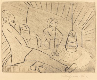 Bir Atölyede Üç Kişi, 1920. by Walter Gramatte