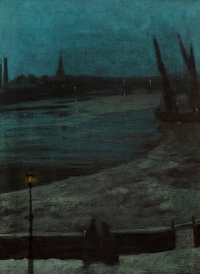 Nocturne, Battersea Reach (tuval üzerine yağlıboya) by Walter Greaves
