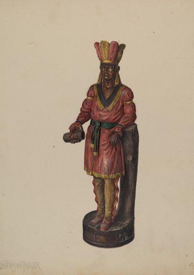 Puro Mağazası Indian, c. 1936. by Walter Hochstrasser