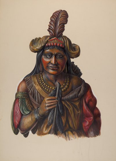 Puro Mağazası Indian, c. 1937. by Walter Hochstrasser