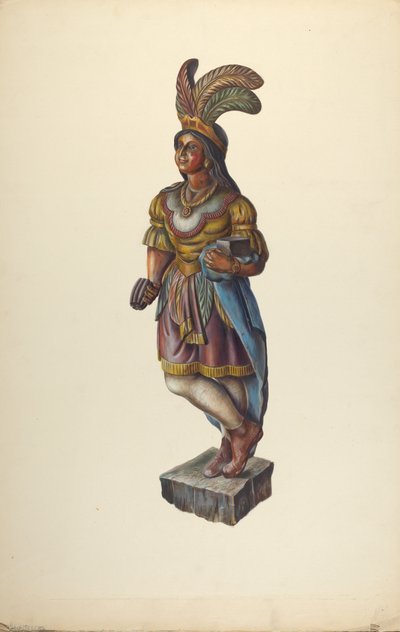 Puro Mağazası Indian, c. 1937. by Walter Hochstrasser