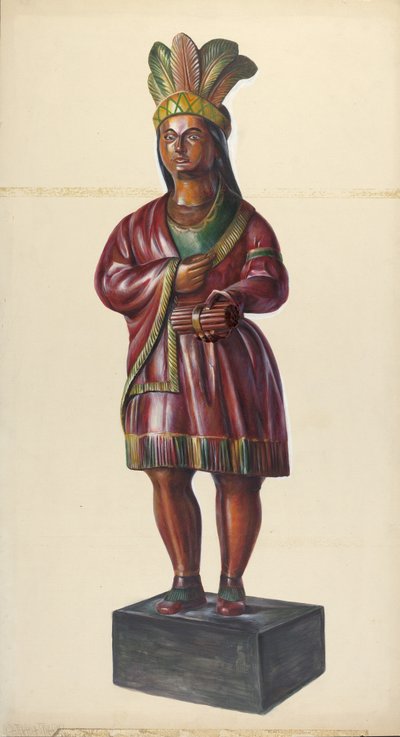 Puro Mağazası Indian, c. 1937. by Walter Hochstrasser