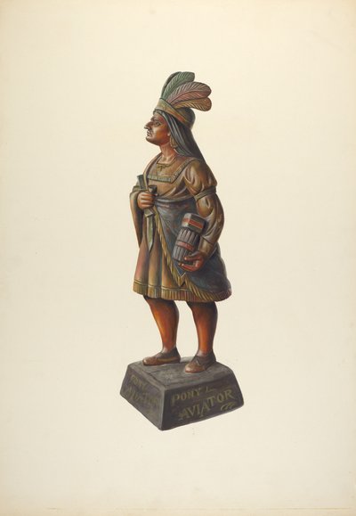 Puro Mağazası Indian, c. 1937. by Walter Hochstrasser