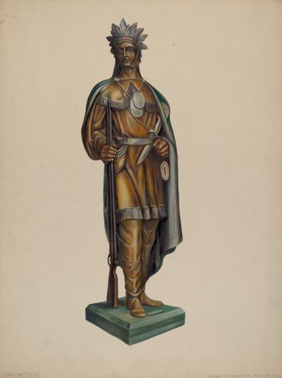 Puro Mağazası Indian, c. 1938. by Walter Hochstrasser