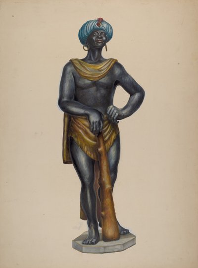 Nubian Köle Figürü, c. 1937. by Walter Hochstrasser