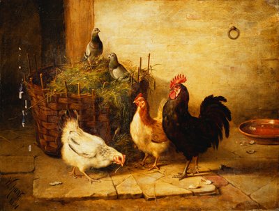İç Mekanda Kümes Hayvanları ve Güvercinler by Walter Hunt