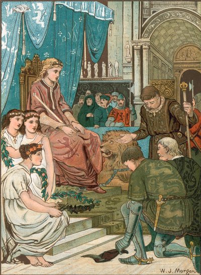 Kraliçe ve İki Şövalye by Walter Jenks Morgan