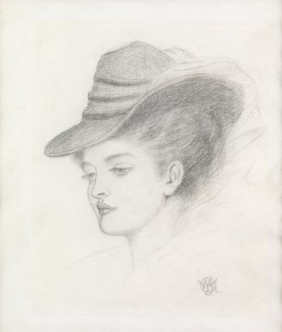 Emily Renshaw, Sanatçının Karısı (kağıt üzerine kurşun kalem) by Walter John Knewstub