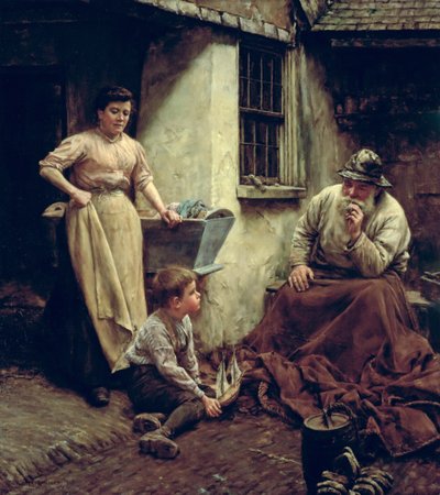 Eski Bloktan Bir Çip by Walter Langley