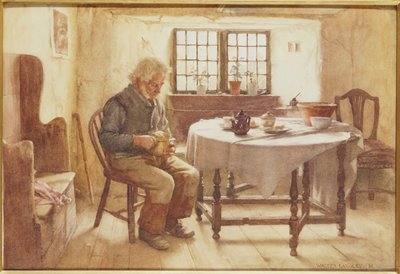 Zavallı Bir Adamın Yemeği, 1891 by Walter Langley