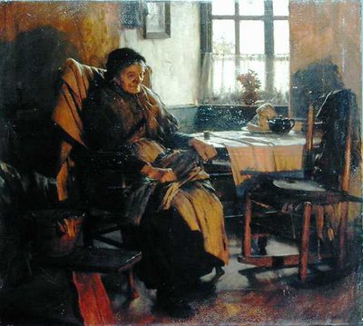 Ateş Işığında by Walter Langley