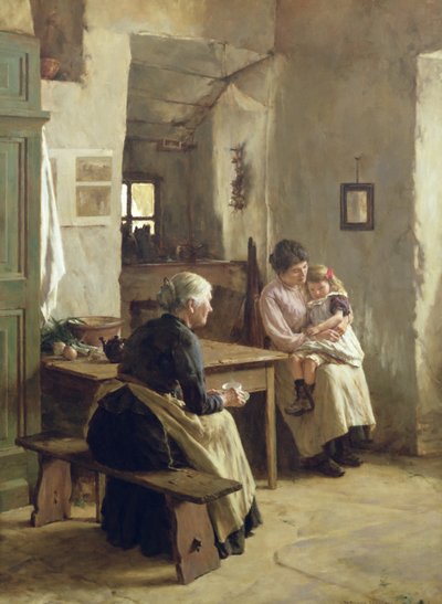 Anne sevgisi by Walter Langley
