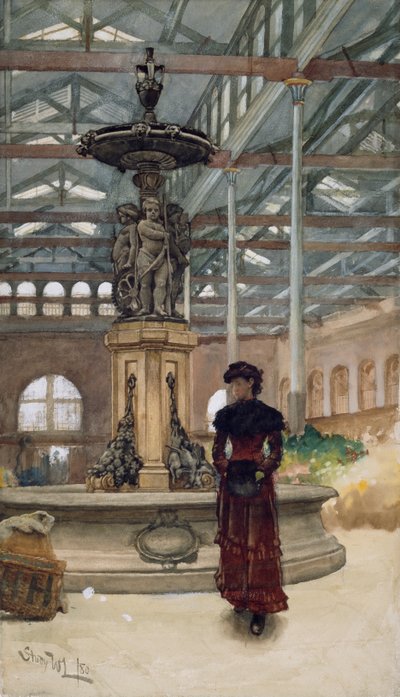 Eski Pazar Salonu ve Çeşmesi, Birmingham by Walter Langley