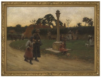 Gezici Müzisyenler (çerçeveli) by Walter Langley