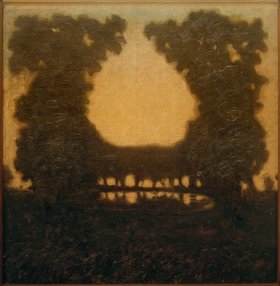 Bir göl ile park manzarası by Walter Ophey