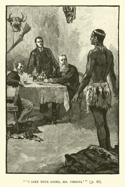 H Rider Haggard tarafından King Solomons Madenleri için İllüstrasyon by Walter Paget