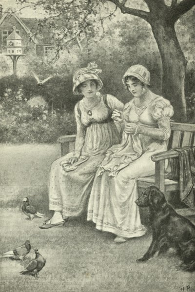 Jane Austen, kız kardeşi Cassandra ile Papaz Bahçesi