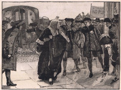 No Popery' isyancıları Lord Mansfield AD 1780'e saldırıyor by Walter Paget