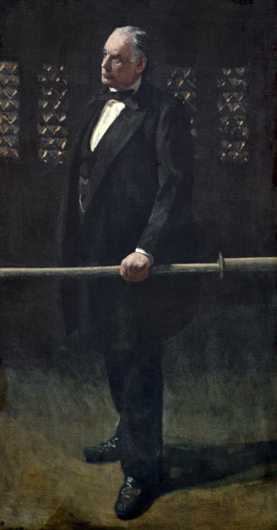 Charles Bradlaugh, Avam Kamarasındaki Bar'da, 1892-93 dolayları (tuval üzerine yağlı boya) by Walter Richard Sickert