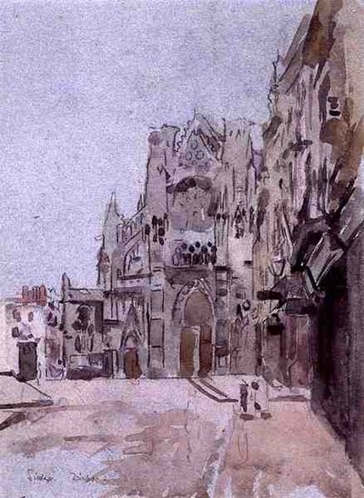 Dieppe (kağıt üzerine sulu boya) by Walter Richard Sickert