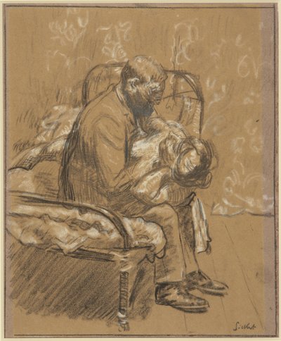 İkna, c.1908 (kağıt üzerinde tebeşir) by Walter Richard Sickert