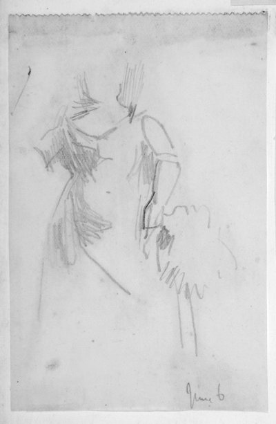 Bir kadın figürü taslağını by Walter Richard Sickert