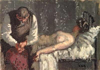 Camden Town Cinayeti Veya Kiralık Ne Yapacağız?, c.1908-9 (tuval üzerine yağlı boya) by Walter Richard Sickert