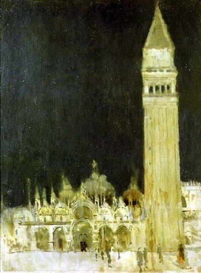 The Campanile, Venedik, 1896-97 dolayları (tuval üzerine yağlı boya) by Walter Richard Sickert