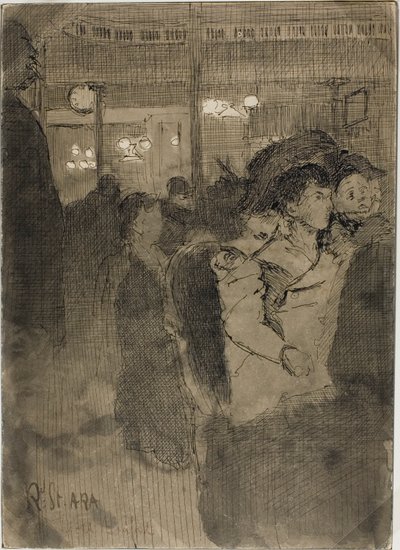 Eski Bedford (rekto); Eski Bedford Galerisi (verso) by Walter Richard Sickert