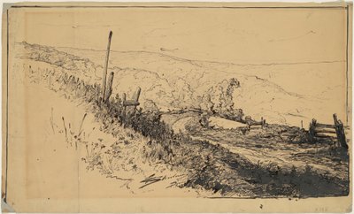 Dordrecht Yakınlarındaki Tepelerde Bir Yol by Walter Shirlaw