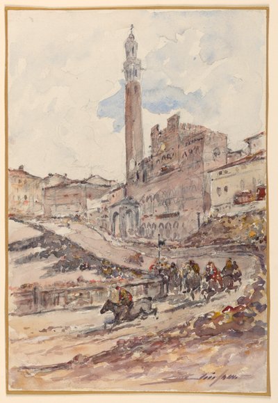 At Yarışı, Siena, İtalya by Walter Shirlaw