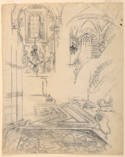 Duomo Korosunun Notları, Siena, İtalya by Walter Shirlaw