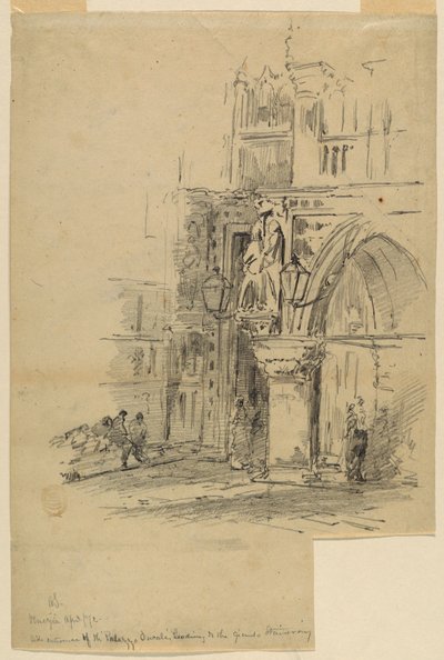 Porta della Carta, Palazzo Ducale, Venedik by Walter Shirlaw