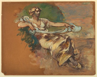 oturan kadın by Walter Shirlaw