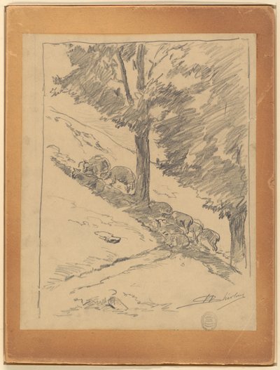 Bir Yamaçta Koyun by Walter Shirlaw