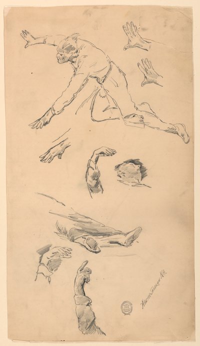 El ve Figür Çalışmaları by Walter Shirlaw